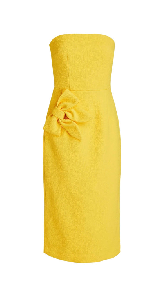 Rent Yellow Dress | Bow Dress | Strapless | Rebecca Vallance  | One Hit Wonders