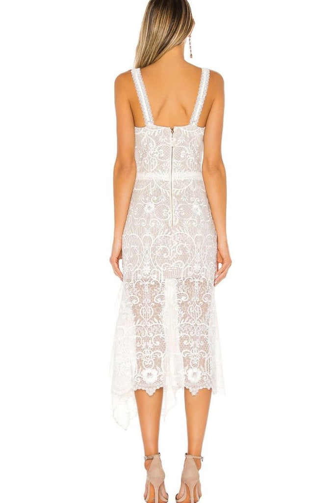 Rent RENT Bronx & Banco Tiffany Blanc Dress in White (RRP £333) – designer dress hire in UK sizes 8–16 from One Hit Wonders