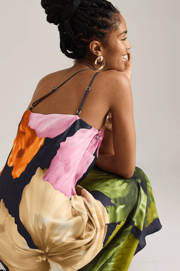 Rent RENT By Anthropologie Lucinda One - Shoulder Maxi Slip Dress (RRP £158) – designer dress hire in UK sizes 8–16 from One Hit Wonders