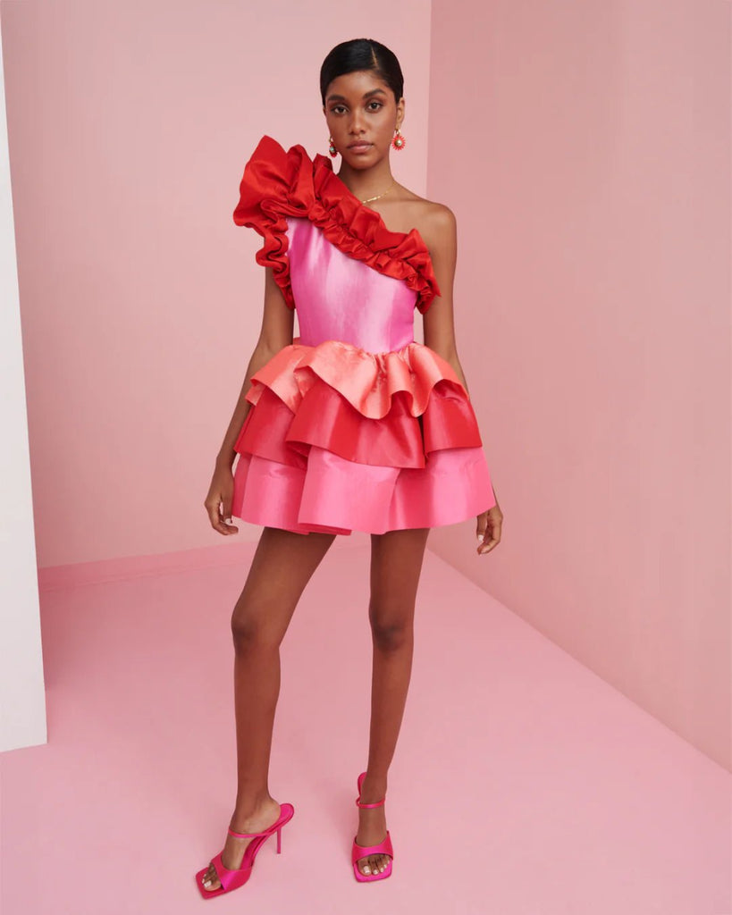 Rent RENT Celia B Baltic Pink Mini Dress (RRP £295) – designer dress hire in UK sizes 8–16 from One Hit Wonders