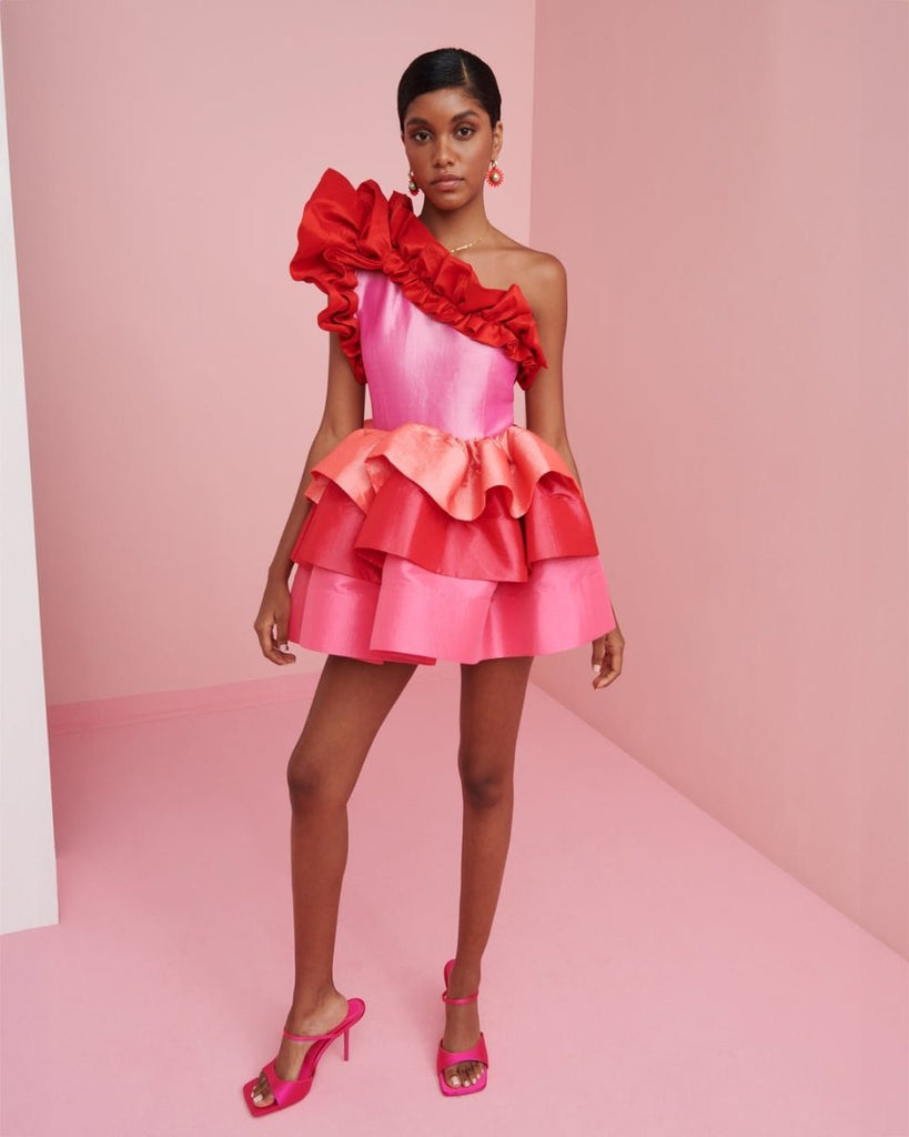 Rent RENT Celia B Baltic Pink Mini Dress (RRP £295) – designer dress hire in UK sizes 8–16 from One Hit Wonders