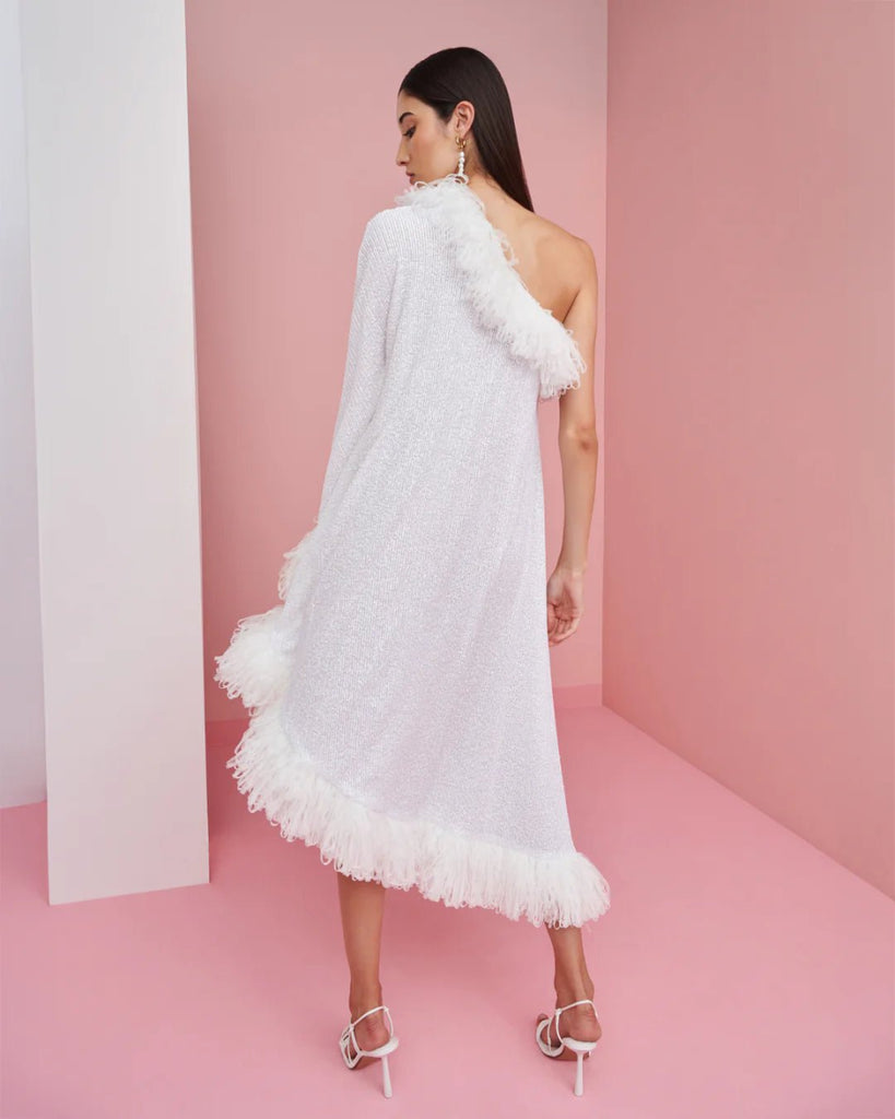Rent RENT Celia B White Willow Midi Dress (RRP £270) – designer dress hire in UK sizes 8–16 from One Hit Wonders