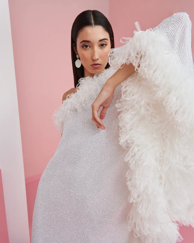 Rent RENT Celia B White Willow Midi Dress (RRP £270) – designer dress hire in UK sizes 8–16 from One Hit Wonders