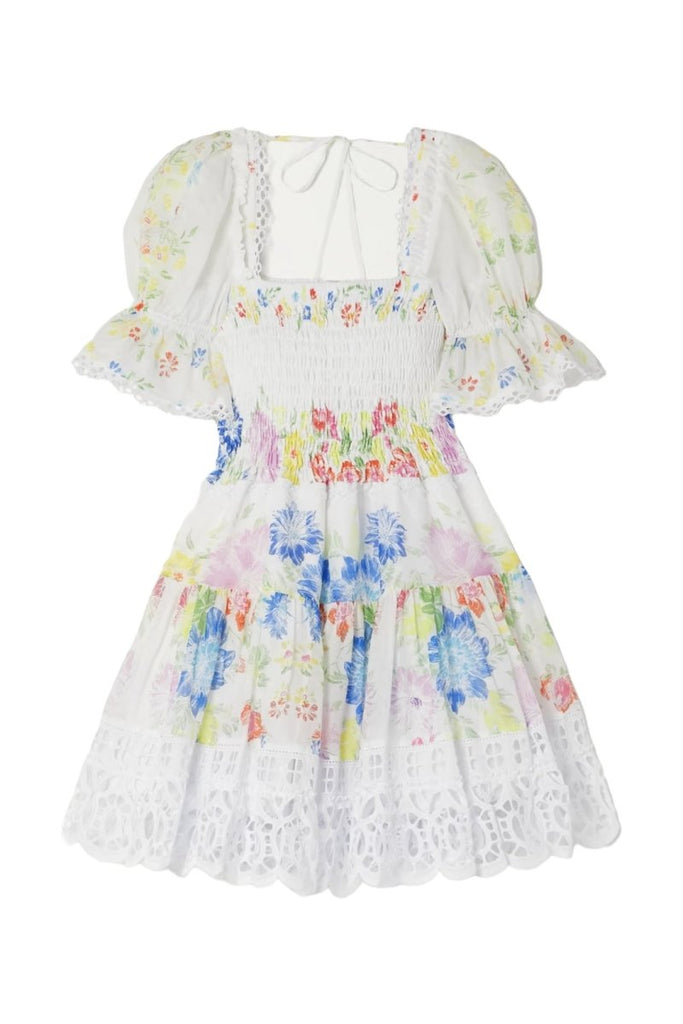 Rent RENT Charo Ruiz Vannys guipure lace - trimmed printed cotton - blend voile mini dress (RRP £395) – designer dress hire in UK sizes 8–16 from One Hit Wonders
