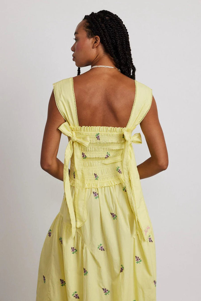 damson madder tish midi dress Damson Madder Tish Poplin Midi Dress EU Size