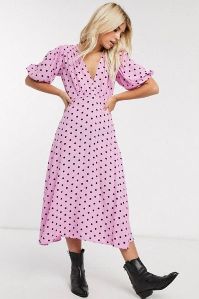 Rent RENT Faithfull The Brand Vittoria Dress (RRP £175) – designer dress hire in UK sizes 8–16 from One Hit Wonders