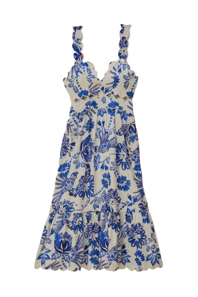 RENT Farm Rio Off - White Flowerful Birds Lenzing Midi Dress (RRP £320) - Rent Now from One Hit Wonders