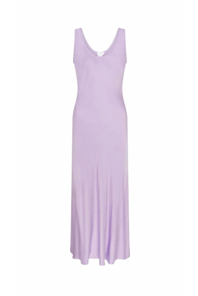 Rent RENT Ghost Palm Lilac Satin Slip Midi Dress (RRP £129) – designer dress hire in UK sizes 8–16 from One Hit Wonders