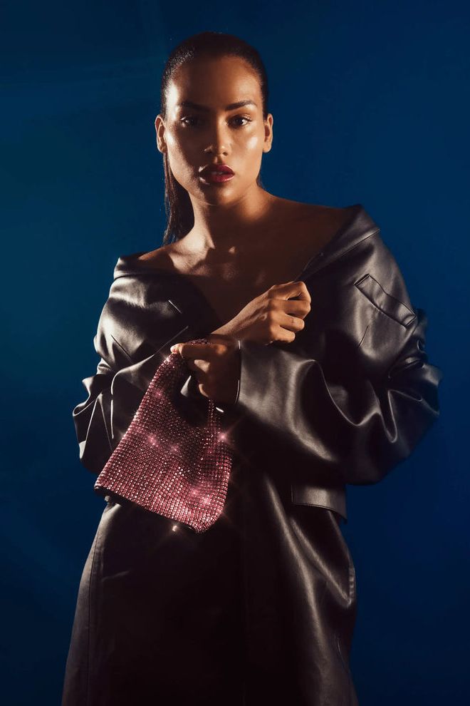 Rent RENT Giarité Pink Rhinestone Crystal Brilly (RRP £185) – designer dress hire in UK sizes 8–16 from One Hit Wonders