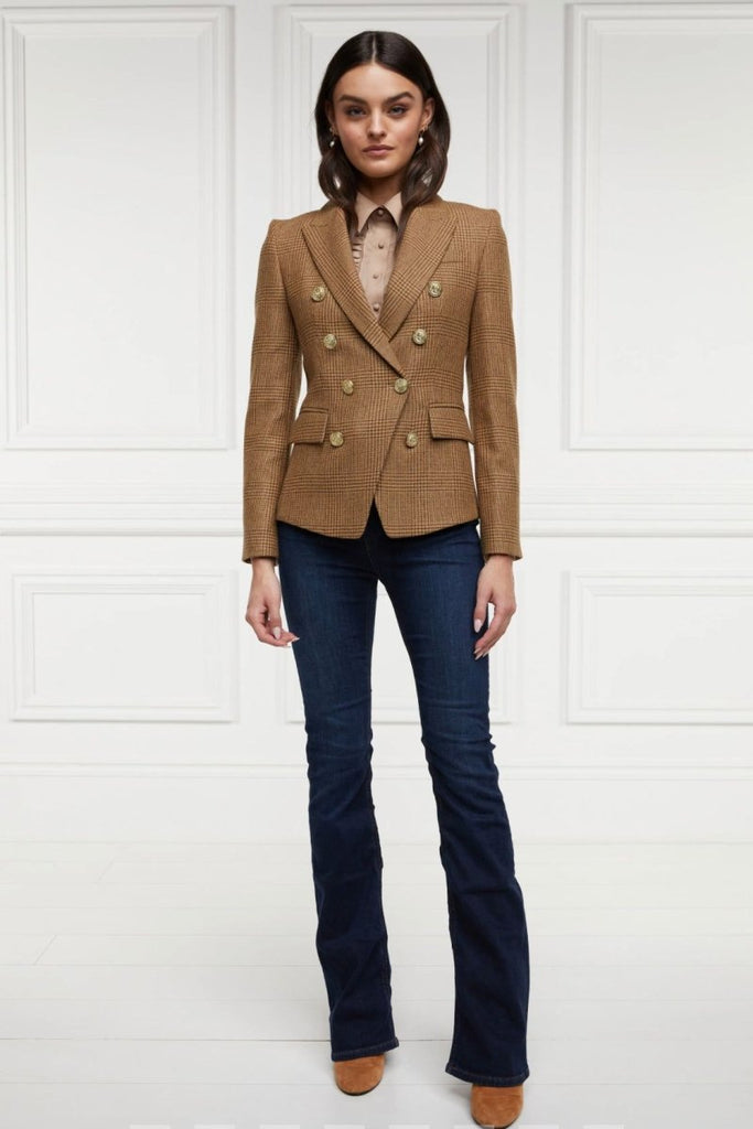 Rent RENT Holland Cooper Knightsbridge Blazer Tawny (RRP £399) – designer dress hire in UK sizes 8–16 from One Hit Wonders