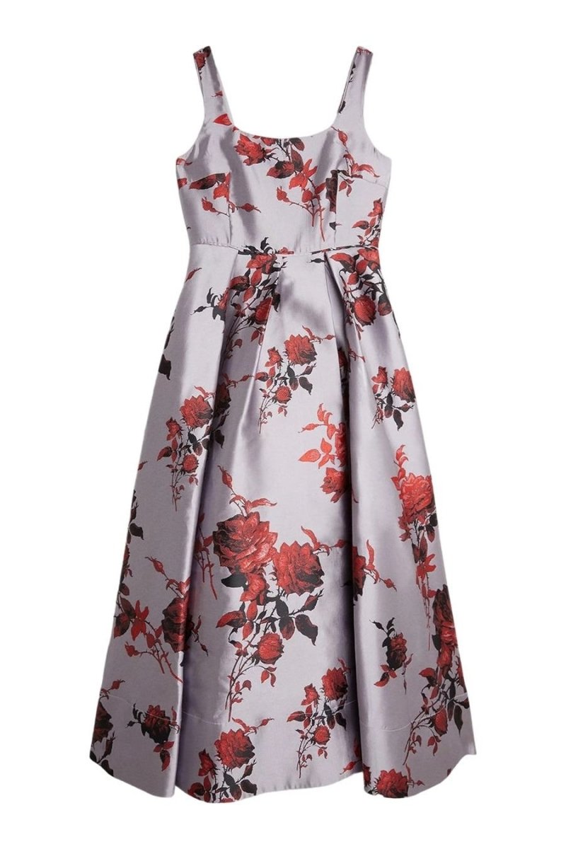 lydia millen floral jacquard corseted woven maxi dress Lydia Millen Floral Jacquard Corseted Woven Maxi Dress