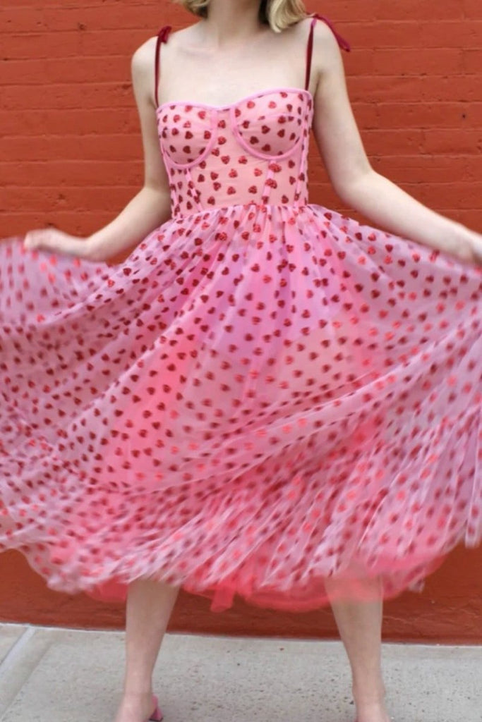 Rent RENT Lirika Matoshi Heart Corset Midi Dress (RRP £359) – designer dress hire in UK sizes 8–16 from One Hit Wonders