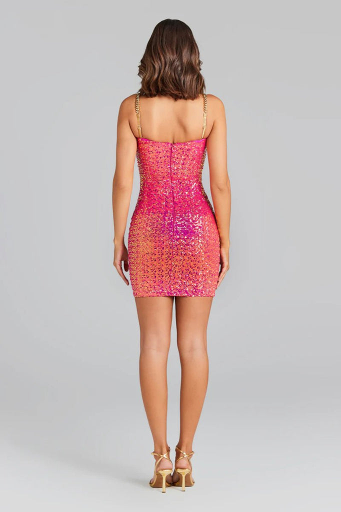 Rent RENT Nadine Merabi Lara Pink Dress (RRP £315) – designer dress hire in UK sizes 8–16 from One Hit Wonders