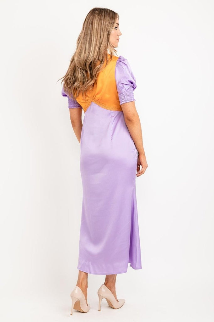 Rent RENT Never Fully Dressed Orange Pink Lindos Dress (RRP £89) – designer dress hire in UK sizes 8–16 from One Hit Wonders