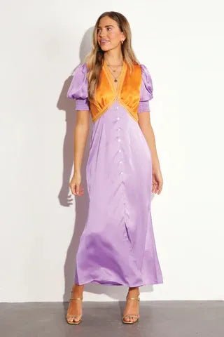 Rent RENT Never Fully Dressed Orange Pink Lindos Dress (RRP £89) – designer dress hire in UK sizes 8–16 from One Hit Wonders