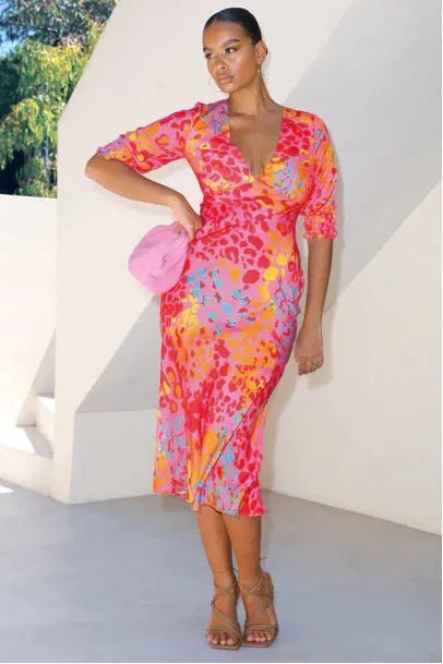 Rent RENT Never Fully Dressed Pink Scarlett Mika Dress (RRP £89) – designer dress hire in UK sizes 8–16 from One Hit Wonders