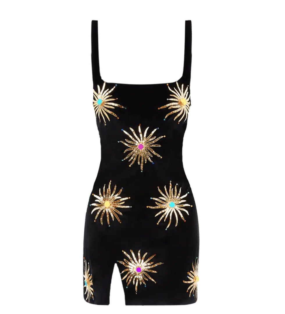 oceanus callie black party dress Shop Callie Luxury Co-ord Top Black