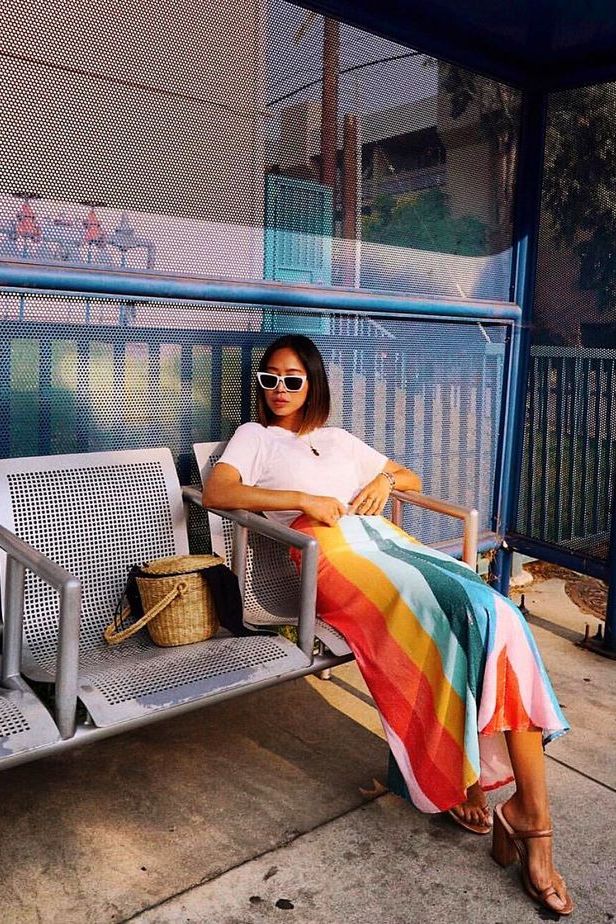 Rent RENT Olivia Rubin Rainbow Skirt (RRP £280) – designer dress hire in UK sizes 8–16 from One Hit Wonders
