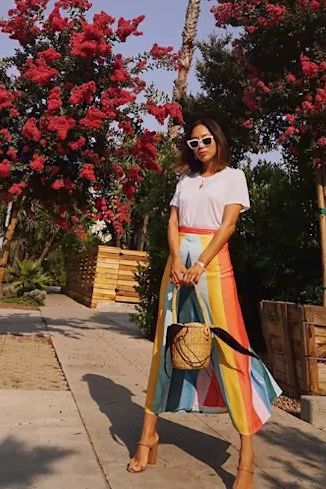Rent RENT Olivia Rubin Rainbow Skirt (RRP £280) – designer dress hire in UK sizes 8–16 from One Hit Wonders