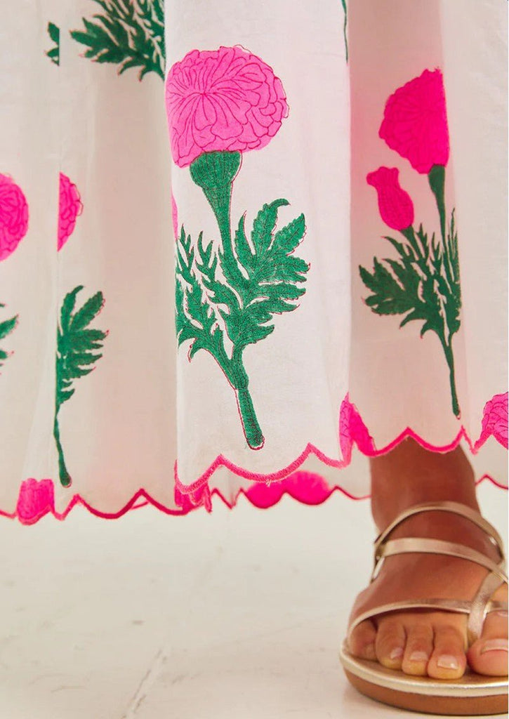 Rent RENT Pink City Prints Neon Marigold Ellie Dress (RRP £195) – designer dress hire in UK sizes 8–16 from One Hit Wonders
