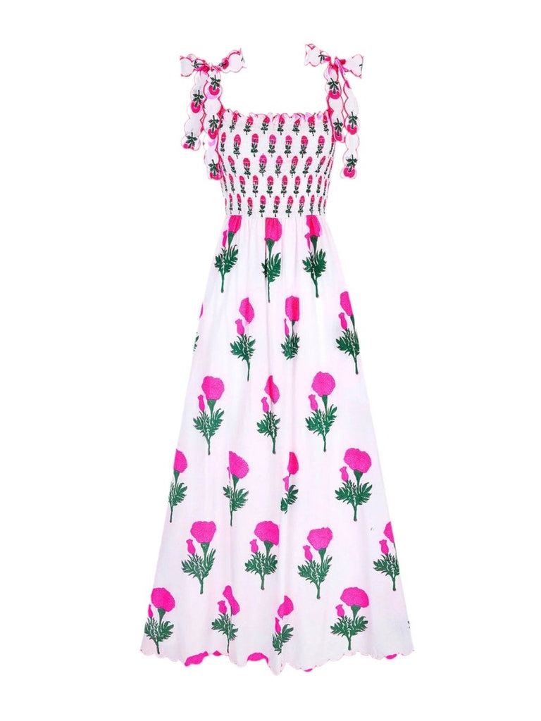 Rent RENT Pink City Prints Neon Marigold Ellie Dress (RRP £195) – designer dress hire in UK sizes 8–16 from One Hit Wonders