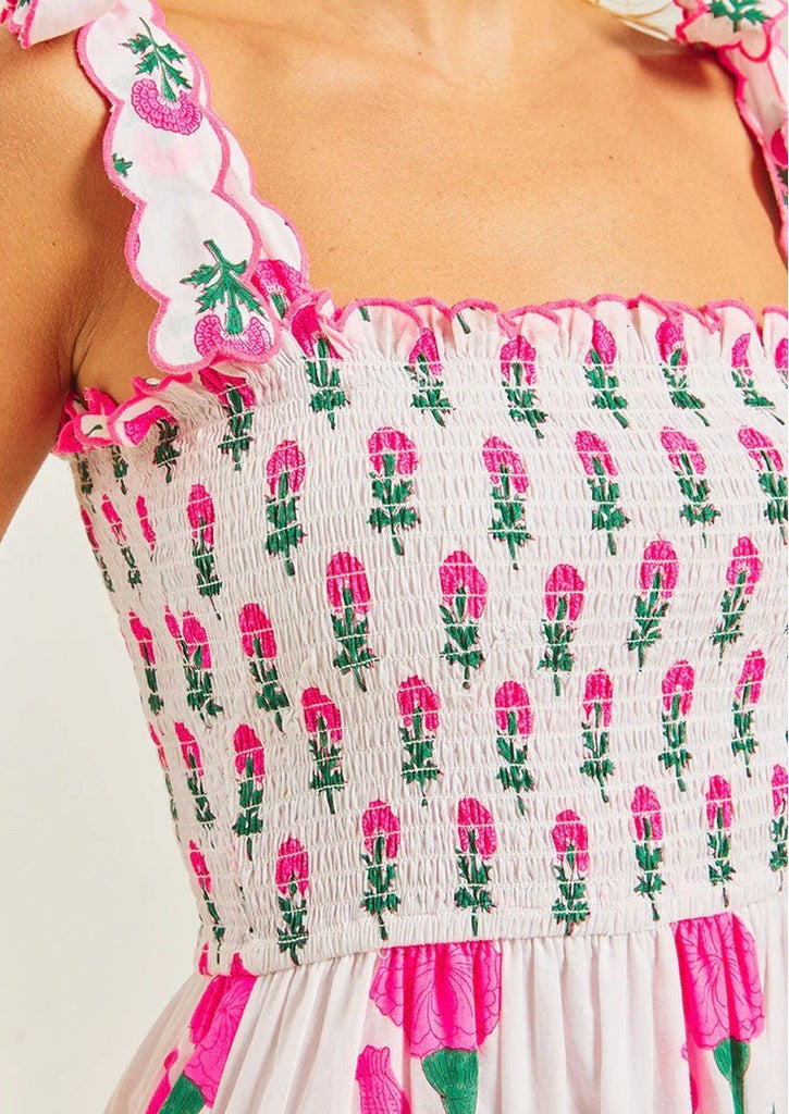 Rent RENT Pink City Prints Neon Marigold Ellie Dress (RRP £195) – designer dress hire in UK sizes 8–16 from One Hit Wonders