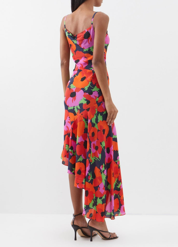 RENT Raey Strong flower - print side godet slip dress (RRP £325) - Rent Now from One Hit Wonders