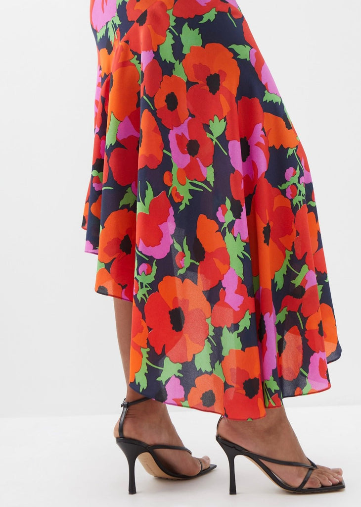 RENT Raey Strong flower - print side godet slip dress (RRP £325) - Rent Now from One Hit Wonders