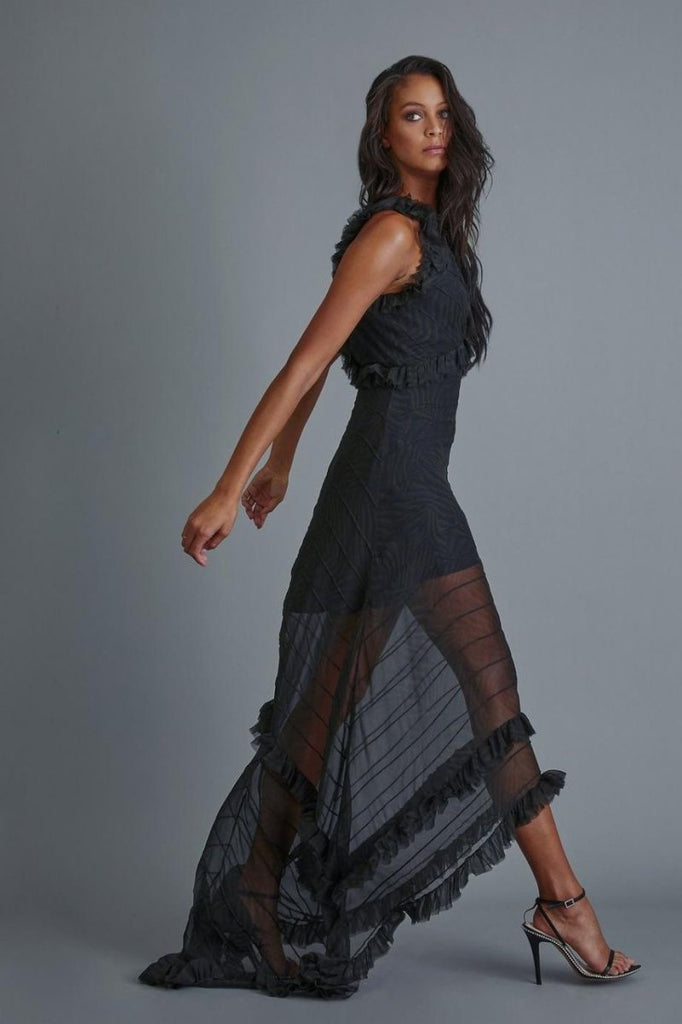 Rent RENT Retrofête Dina Dress Dark Zebra (RRP £549) – designer dress hire in UK sizes 8–16 from One Hit Wonders