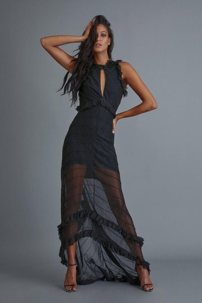 Rent RENT Retrofête Dina Dress Dark Zebra (RRP £549) – designer dress hire in UK sizes 8–16 from One Hit Wonders