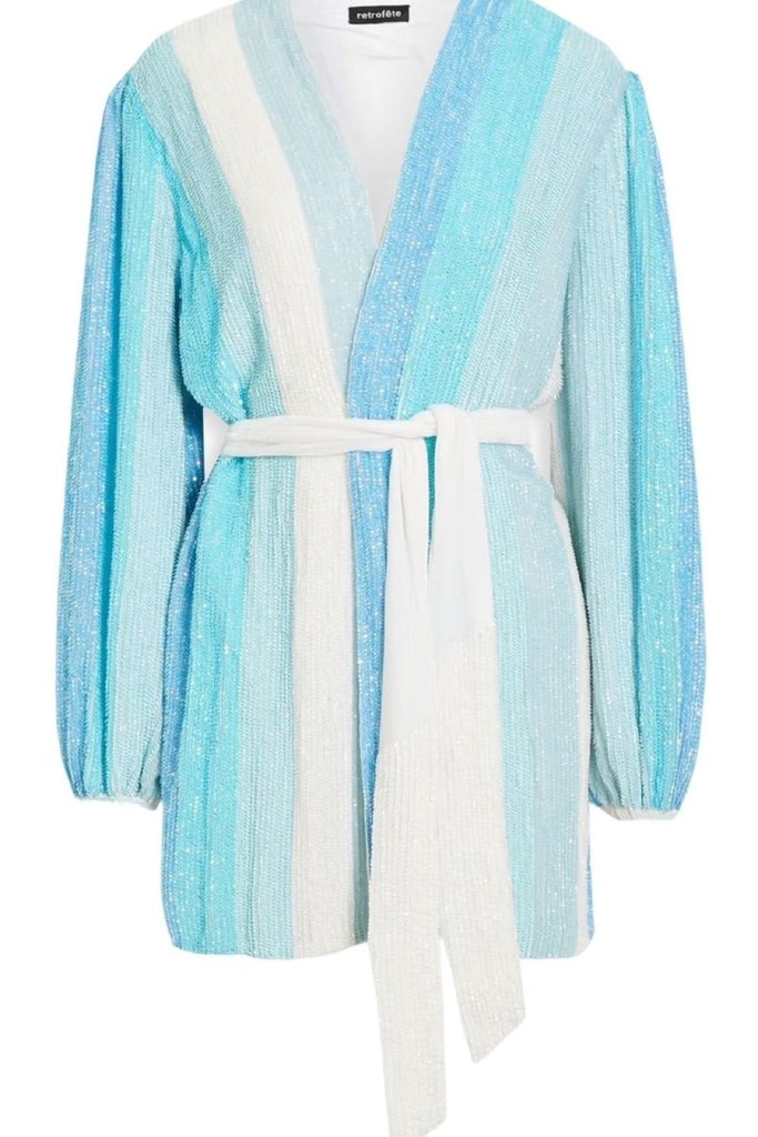 Rent RENT Retrofête Gabrielle Blue (RRP £546) – designer dress hire in UK sizes 8–16 from One Hit Wonders