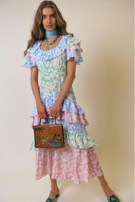 Rent RENT Rixo Benita Dress (RRP £331) – designer dress hire in UK sizes 8–16 from One Hit Wonders