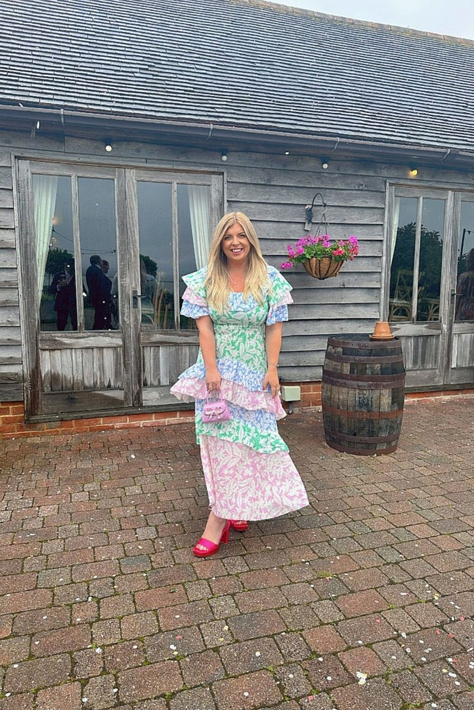 Rent RENT Rixo Benita Dress (RRP £331) – designer dress hire in UK sizes 8–16 from One Hit Wonders