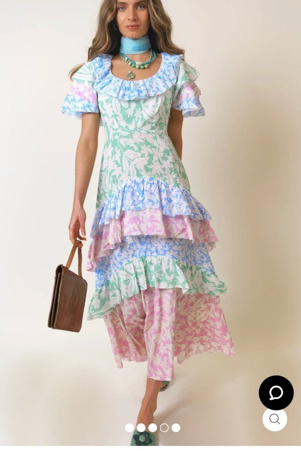 Rent RENT Rixo Benita Dress (RRP £331) – designer dress hire in UK sizes 8–16 from One Hit Wonders