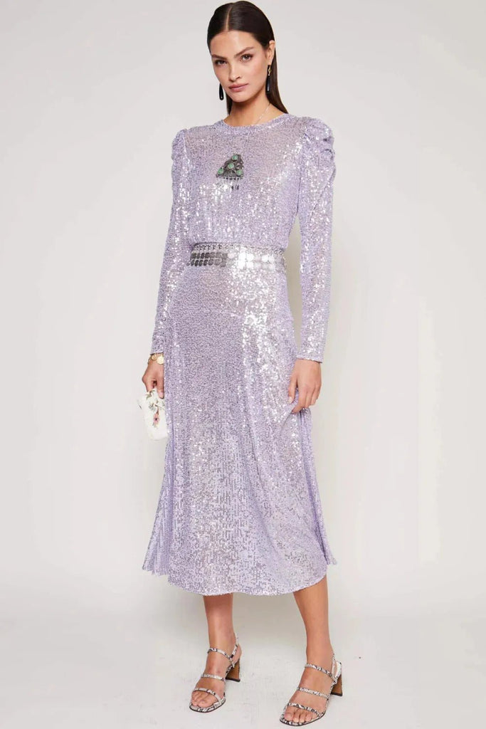 Rent RENT Rixo Cerise Midi (RRP £385) – designer dress hire in UK sizes 8–16 from One Hit Wonders