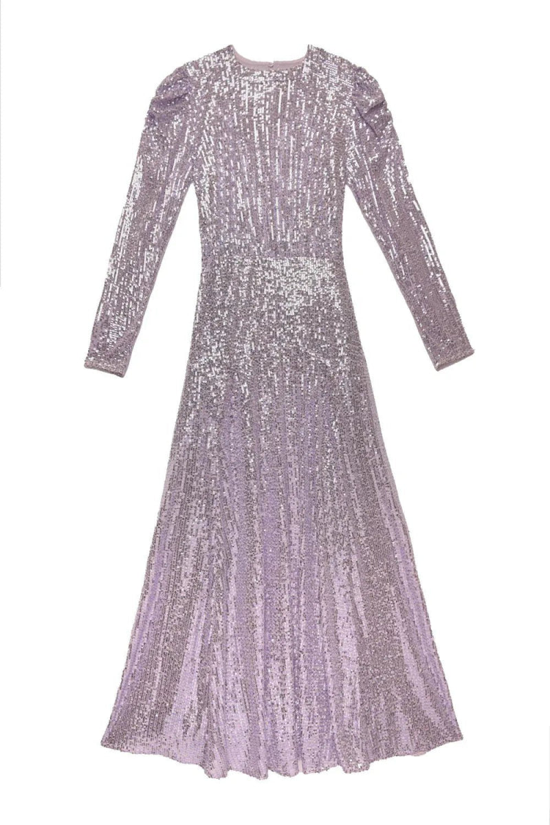 rixo cerise sequin dress RIXO London Cerise Sequined Midi Dress in Pink