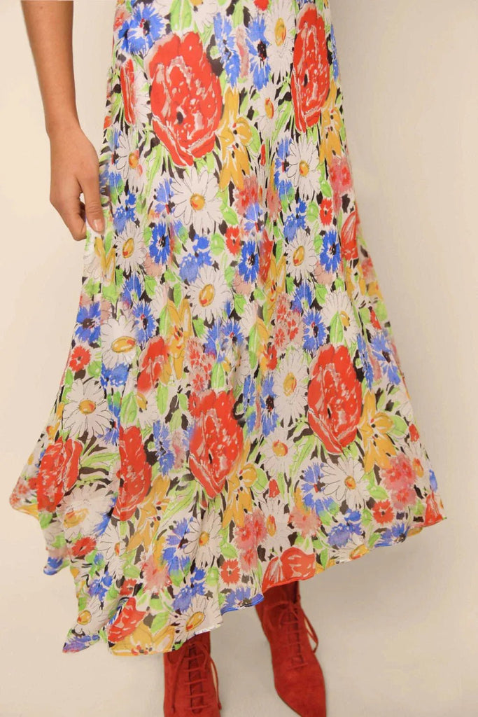 Rent RENT Rixo Corinne - Spring Floral (RRP £275) – designer dress hire in UK sizes 8–16 from One Hit Wonders