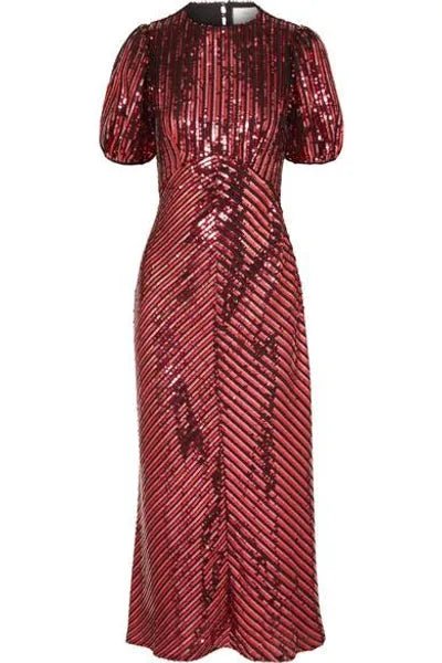 Rent RENT Rixo Daisy Sequinned Midi Dress (RRP £375) – designer dress hire in UK sizes 8–16 from One Hit Wonders