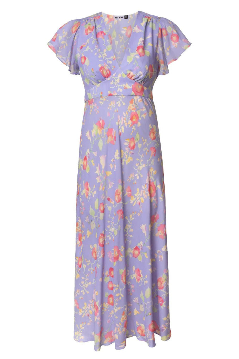 RENT Rixo Florida Midi Dress - Waterblossom Provence (RRP £275) | One ...