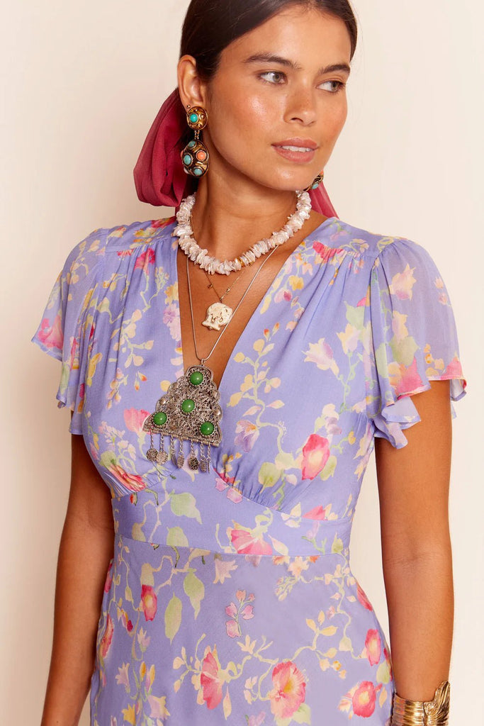 RENT Rixo Florida Midi Dress - Waterblossom Provence (RRP £275) - Rent Now from One Hit Wonders