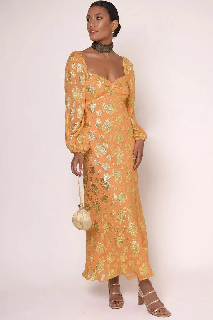 Rent RENT Rixo Gio Lily Metallic (RRP £355) – designer dress hire in UK sizes 8–16 from One Hit Wonders