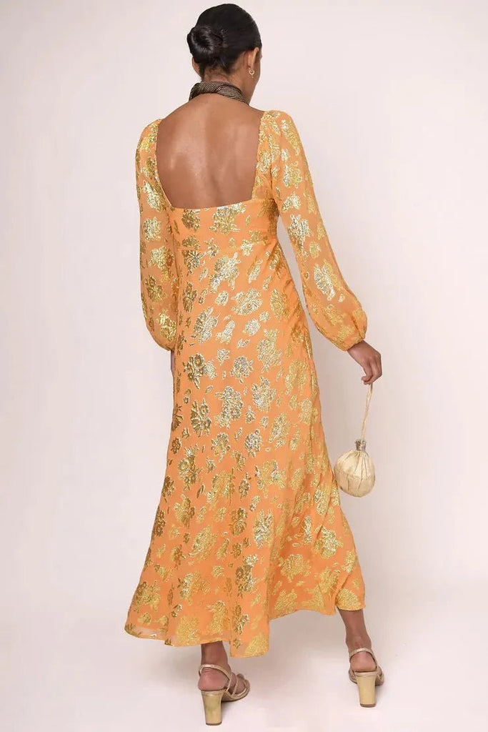Rent RENT Rixo Gio Lily Metallic (RRP £355) – designer dress hire in UK sizes 8–16 from One Hit Wonders