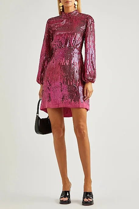 Rent RENT Rixo Lara Dress Hot Pink (RRP £295) – designer dress hire in UK sizes 8–16 from One Hit Wonders
