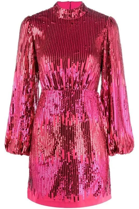 Rent RENT Rixo Lara Dress Hot Pink (RRP £295) – designer dress hire in UK sizes 8–16 from One Hit Wonders
