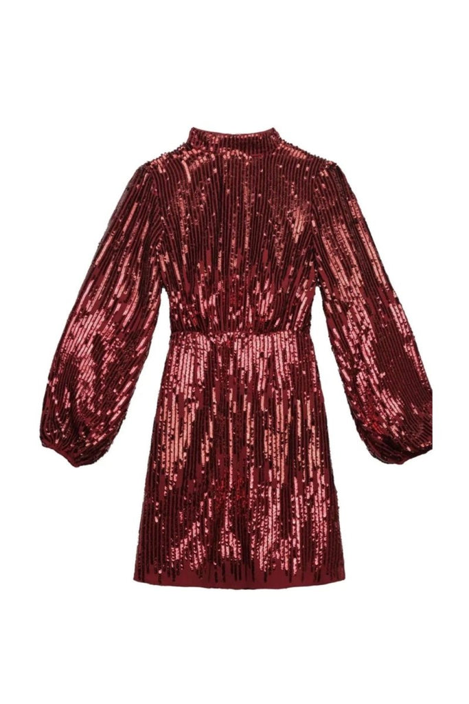 Rent RENT Rixo Samantha Sequin Stripe Mini (RRP £295) – designer dress hire in UK sizes 8–16 from One Hit Wonders