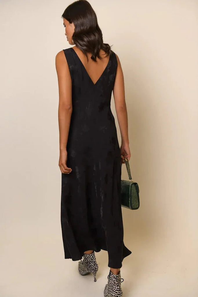 Rent RENT Rixo - Sandrine Black Poppy (RRP £235) – designer dress hire in UK sizes 8–16 from One Hit Wonders