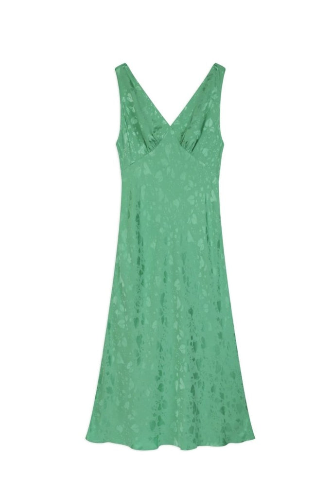 Rent RENT Rixo - Sandrine Green Leaf (RRP £235) – designer dress hire in UK sizes 8–16 from One Hit Wonders