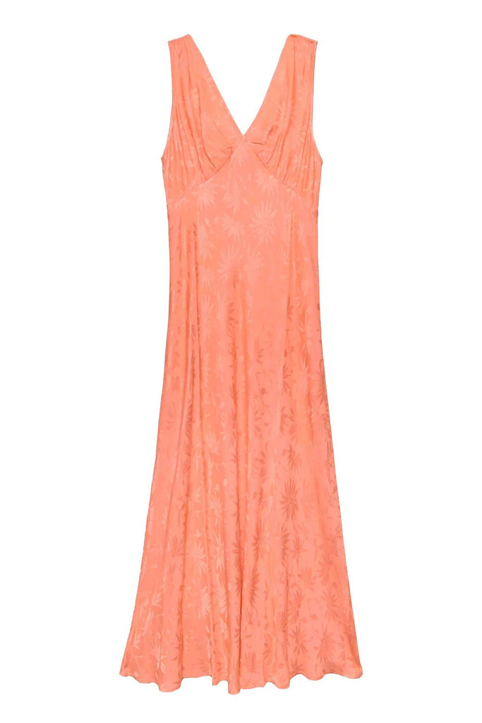 RENT Rixo Sandrine Midi Dress - Coral (RRP £235) - Rent Now from One Hit Wonders