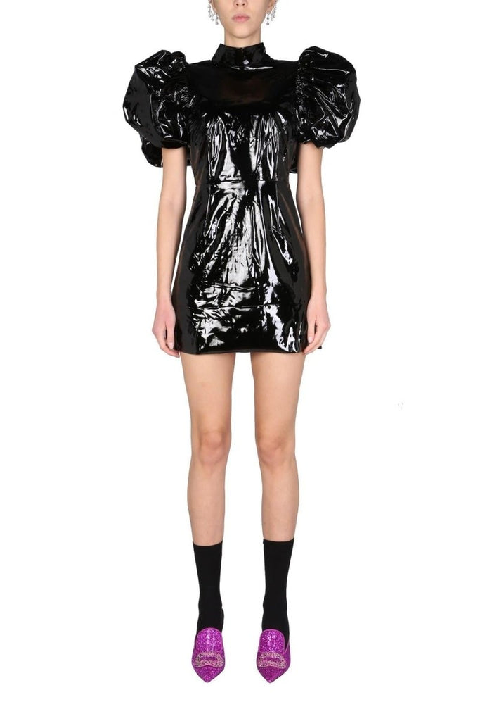 Rent RENT Rotate Birger Christensen Dusk Cutout Patent - Pu Mini Dress (RRP £220) – designer dress hire in UK sizes 8–16 from One Hit Wonders
