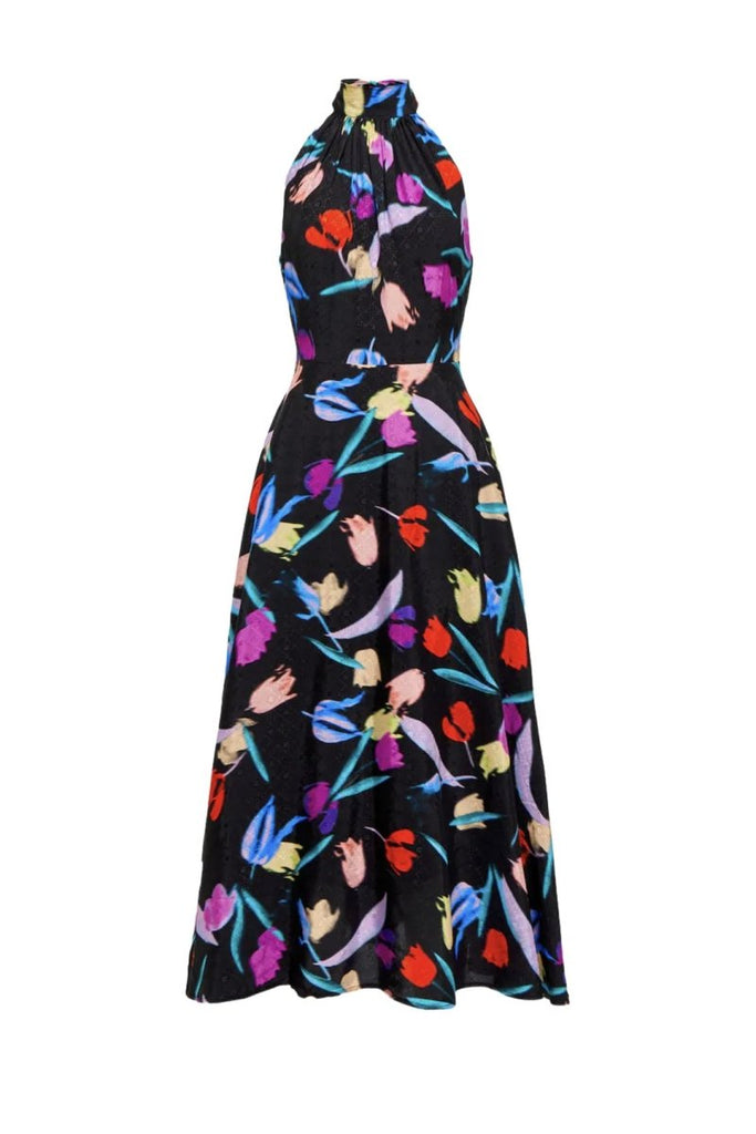 Rent RENT Rotate Birger Christensen Frederikke floral - print jacquard midi dress (RRP £310) – designer dress hire in UK sizes 8–16 from One Hit Wonders